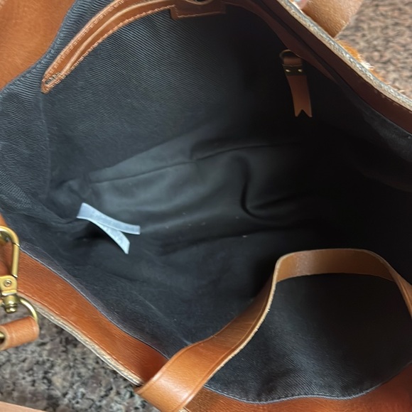 Madewell The Medium Transport Tote: Printed Calf Hair Edition Pecan - Picture 11 of 15